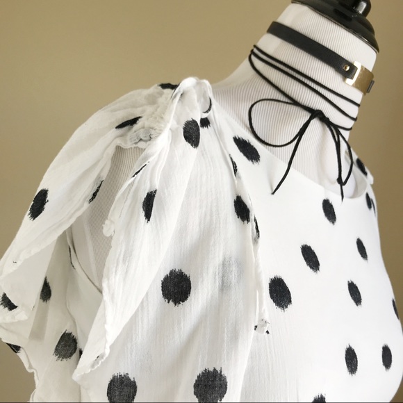 A New Day Polka Dot Print Ruffle Sleeve Dress - Picture 6 of 8